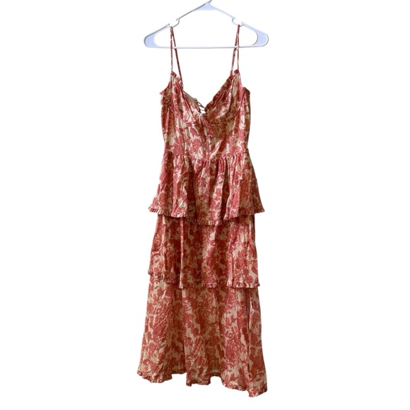 V. CHAPMAN Margherita Midi Dress in Apple Blossom Sz 2 - Picture 3 of 9